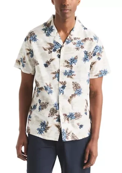 Printed Short-Sleeve Camp Shirt