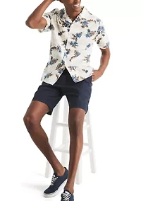 Printed Short-Sleeve Camp Shirt