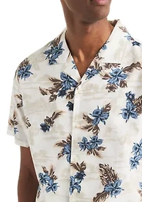 Printed Short-Sleeve Camp Shirt