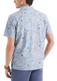 Printed Short Sleeve Camp Shirt