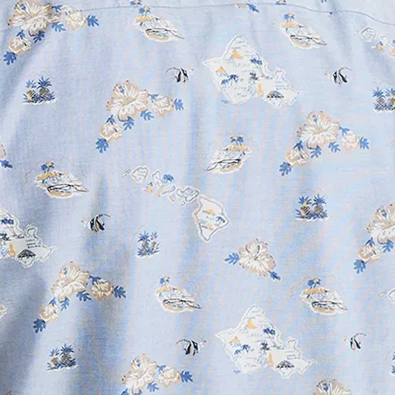 Printed Short Sleeve Camp Shirt