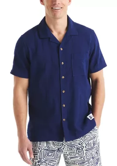 Beach Boys x Nautica Short-Sleeve Seersucker Camp Shirt