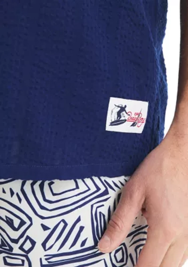 Beach Boys x Nautica Short-Sleeve Seersucker Camp Shirt
