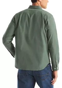 Long Sleeve Solid Oxford Woven Dress Shirt