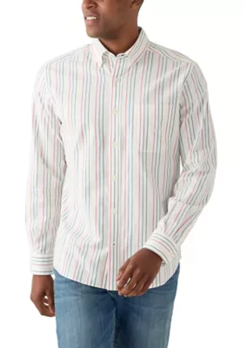 Long Sleeve Oxford Stripe Woven Shirt