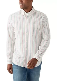 Long Sleeve Oxford Stripe Woven Shirt