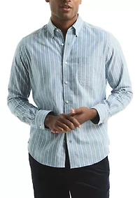 Long Sleeve Oxford Stripe Woven Shirt