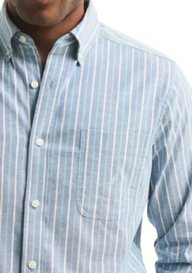 Long Sleeve Oxford Stripe Woven Shirt