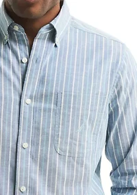 Long Sleeve Oxford Stripe Woven Shirt