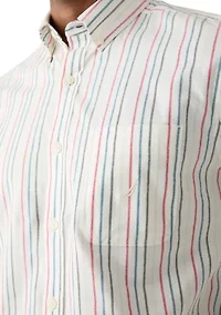 Long Sleeve Oxford Stripe Woven Shirt