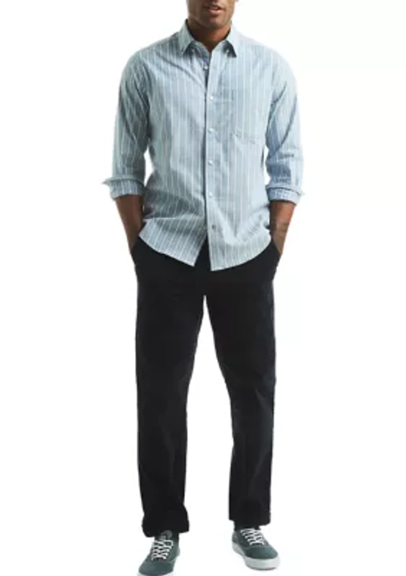 Long Sleeve Oxford Stripe Woven Shirt