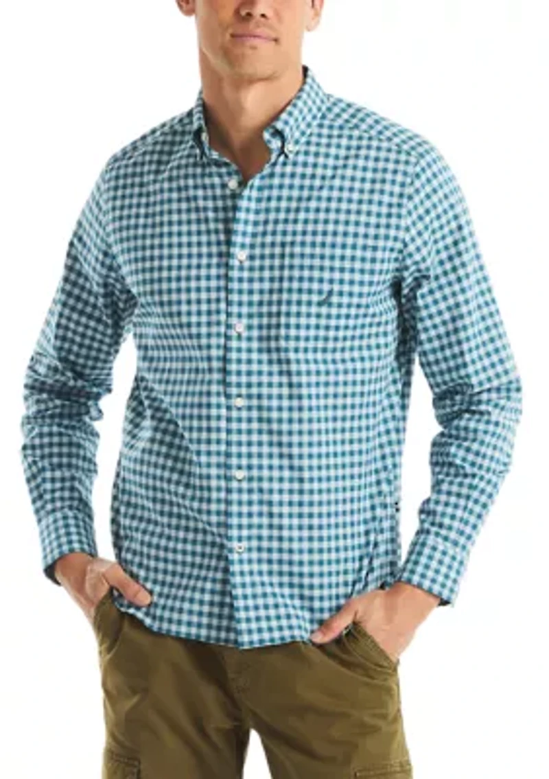 Long Sleeve Plaid Dress Shirt