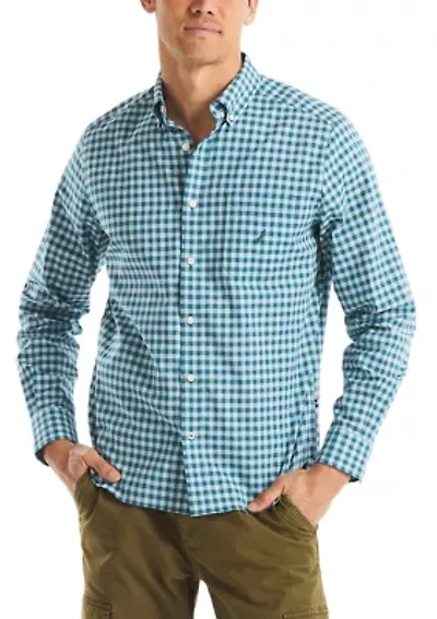 Long Sleeve Plaid Dress Shirt