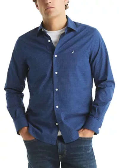 Men's Long Sleeve Printed Woven Shirt