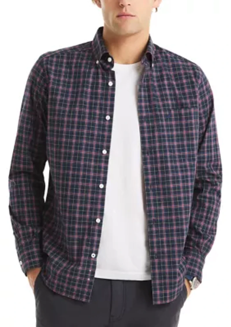 Men's Long Sleeve Plaid Woven Shirt