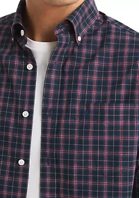 Men's Long Sleeve Plaid Woven Shirt