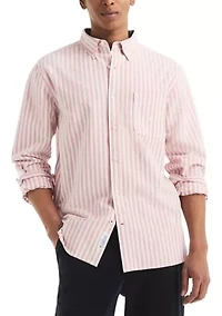 Long Sleeve Striped Woven Shirt