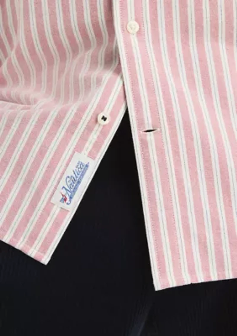 Long Sleeve Striped Woven Shirt