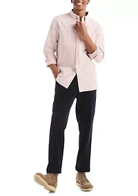 Long Sleeve Striped Woven Shirt