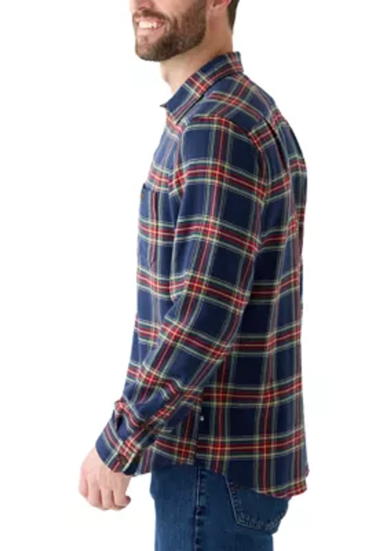 Men's Long Sleeve Plaid Stretch Flannel