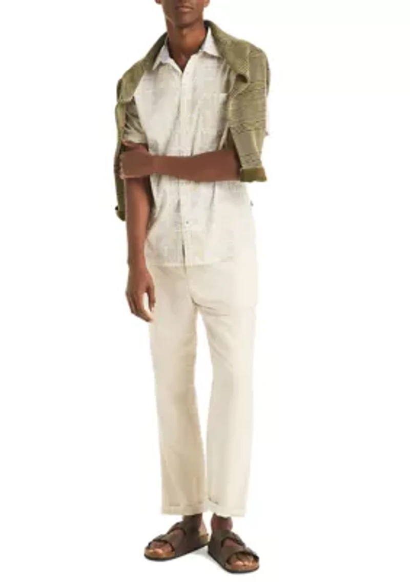 Men's Short Sleeve Tencel Print Woven Shirt