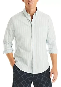 Men's Long Sleeve Oxford Striped Shirt