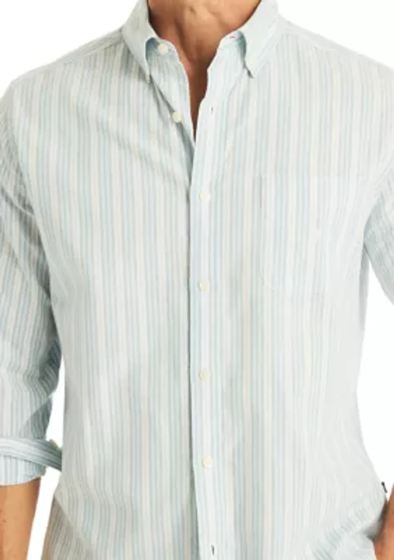 Men's Long Sleeve Oxford Striped Shirt