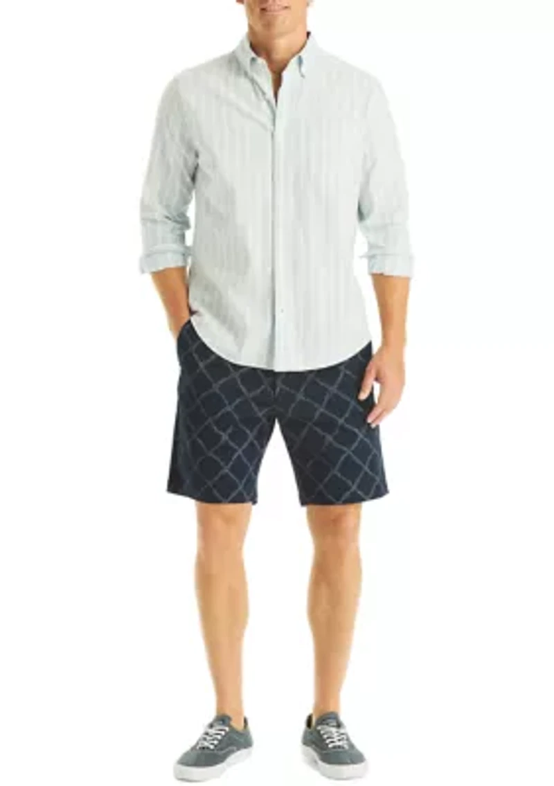 Men's Long Sleeve Oxford Striped Shirt