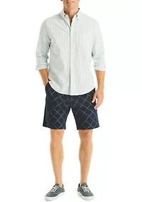 Men's Long Sleeve Oxford Striped Shirt