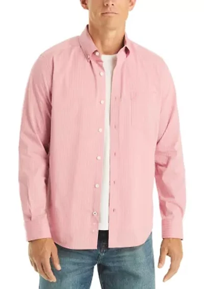 Men's Wicking Plaid Button Down Shirt