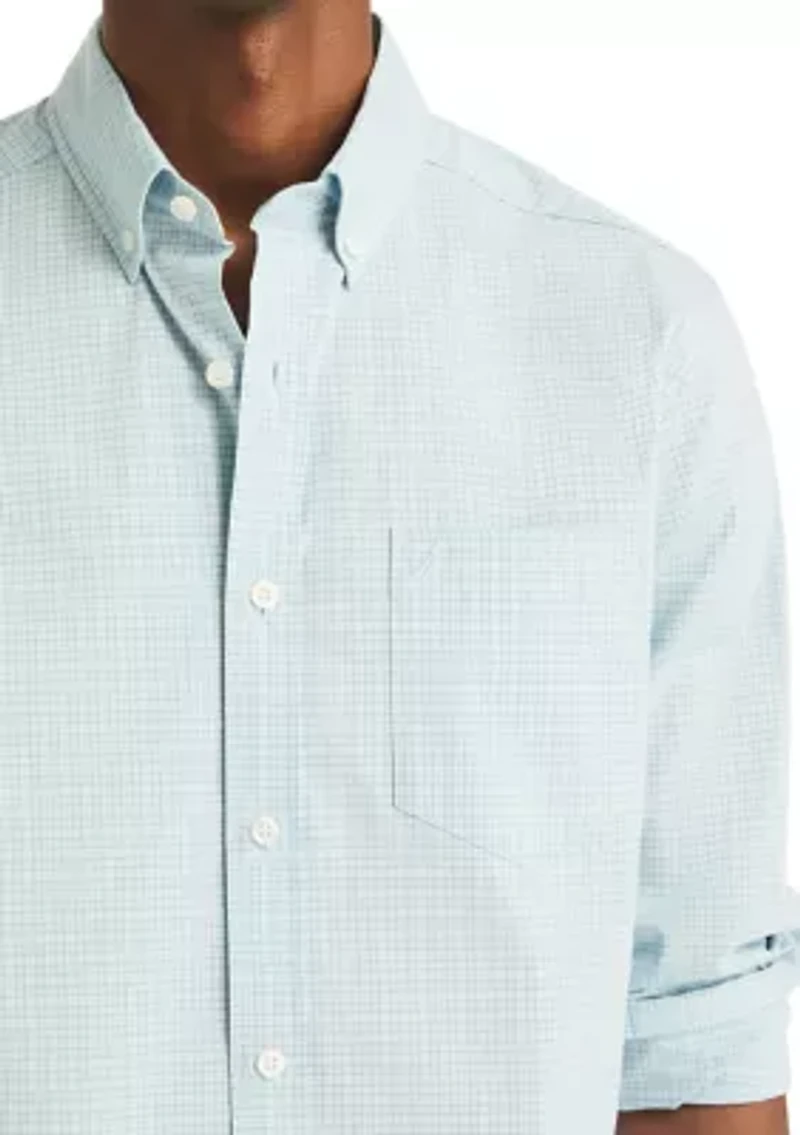 Men's Wicking Plaid Button Down Shirt