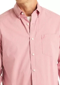 Men's Wicking Plaid Button Down Shirt