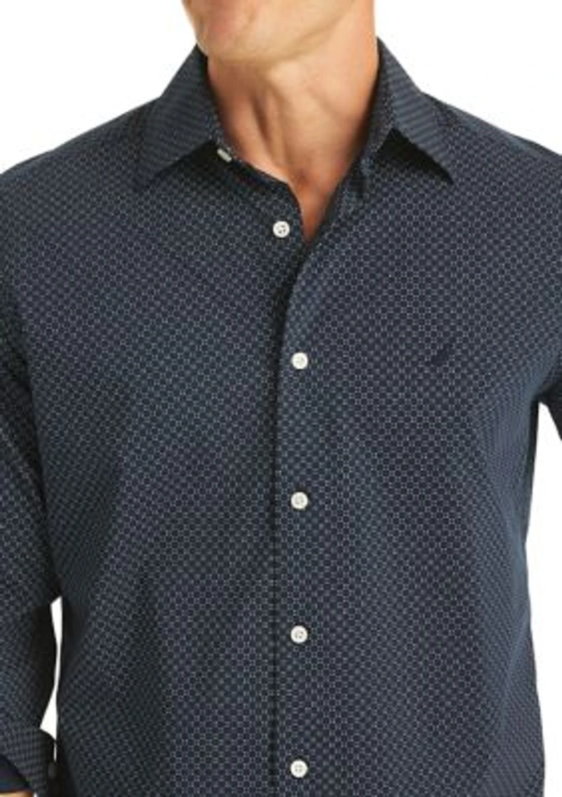 Men's Long Sleeve Printed Button Down Shirt