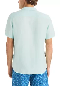 Men's Short Sleeve Linen Woven Shirt