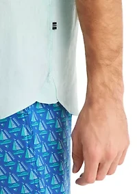 Men's Short Sleeve Linen Woven Shirt