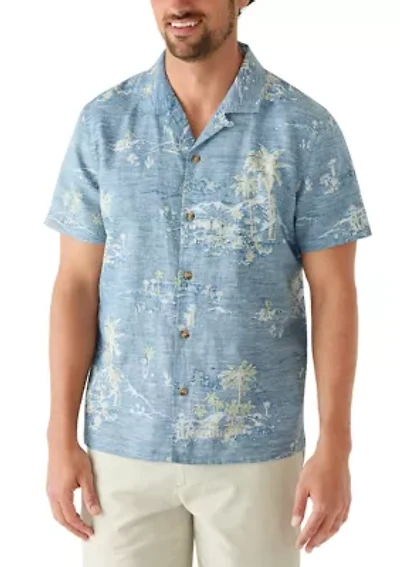 Men's Linen Scenic Camp Shirt