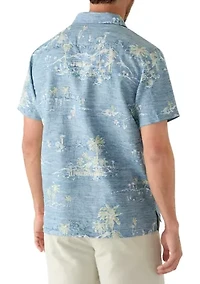 Men's Linen Scenic Camp Shirt