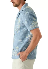 Men's Linen Scenic Camp Shirt