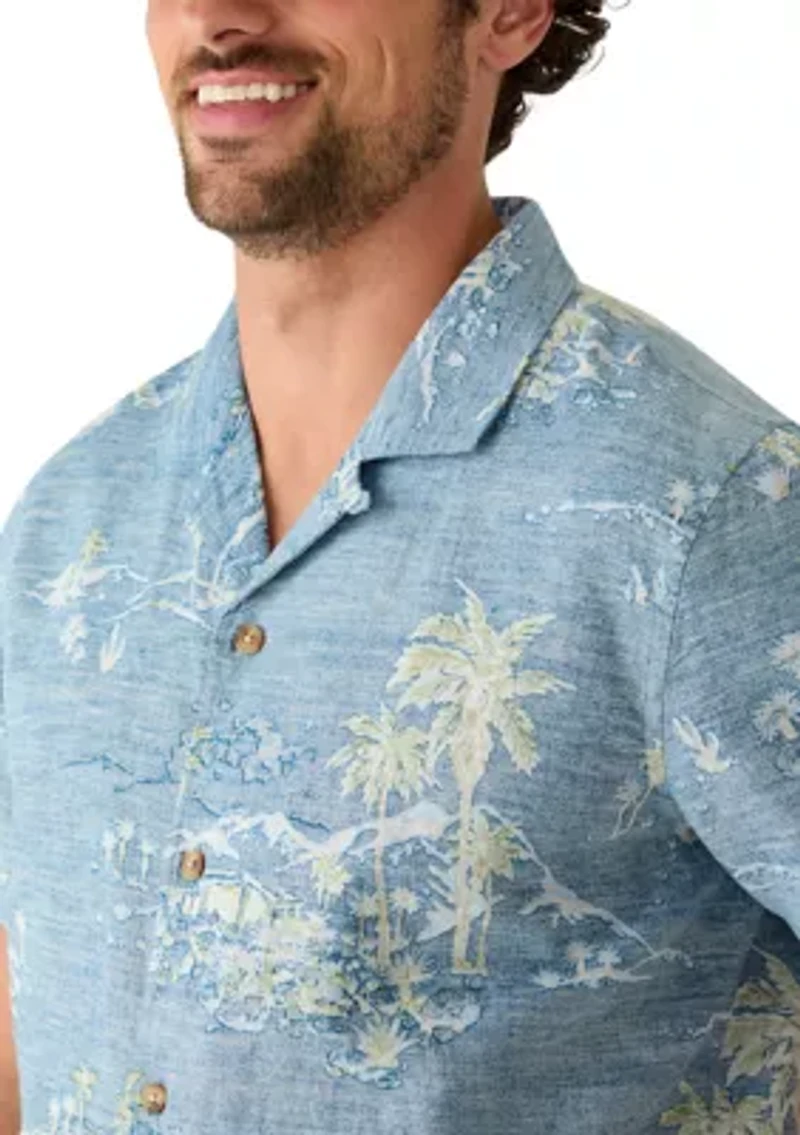 Men's Linen Scenic Camp Shirt