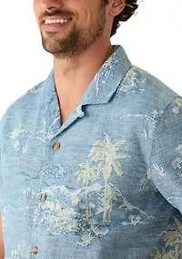 Men's Linen Scenic Camp Shirt