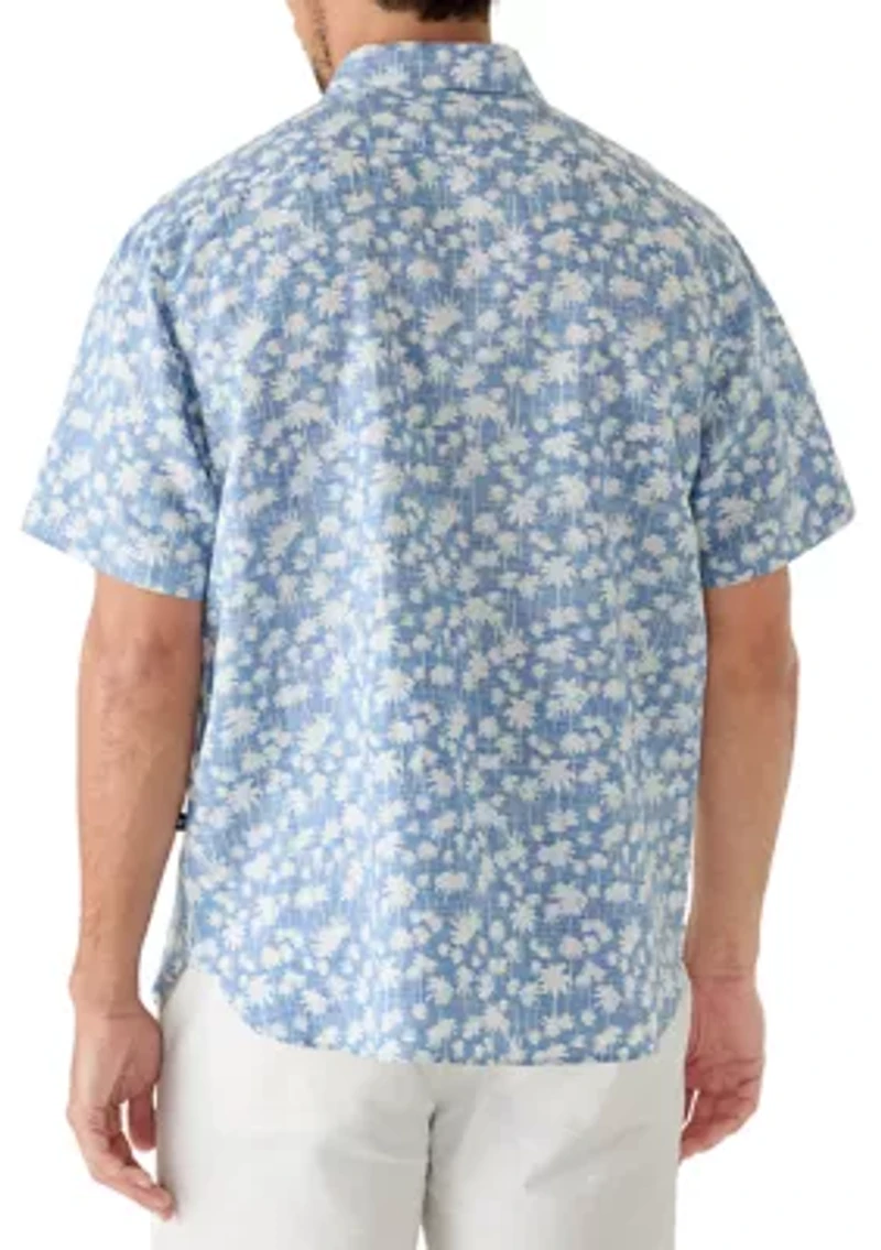Men's Palm Print Short Sleeve Shirt