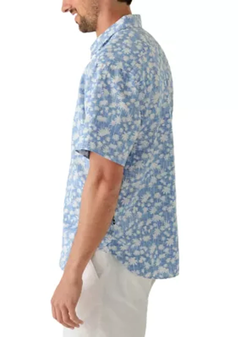 Men's Palm Print Short Sleeve Shirt