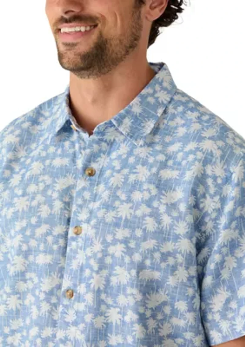 Men's Palm Print Short Sleeve Shirt