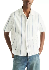 Men's Short Sleeve Vertical Stripe Shirt