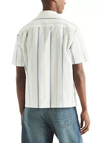 Men's Short Sleeve Vertical Stripe Shirt