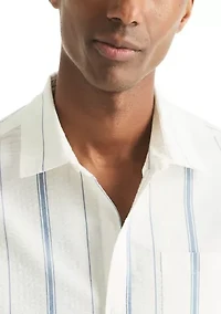 Men's Short Sleeve Vertical Stripe Shirt