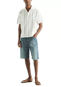 Men's Short Sleeve Vertical Stripe Shirt