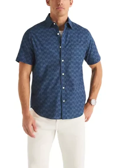 Men's Short Sleeve Shell Print Shirt