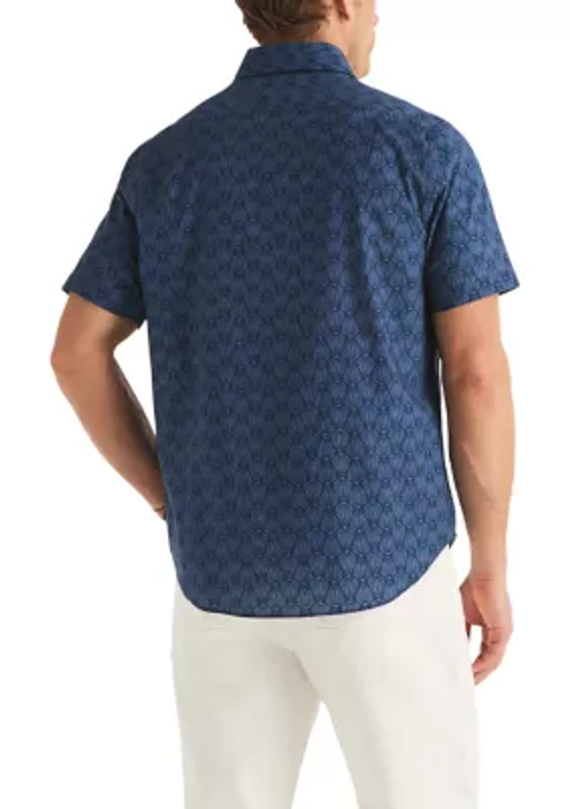 Men's Short Sleeve Shell Print Shirt