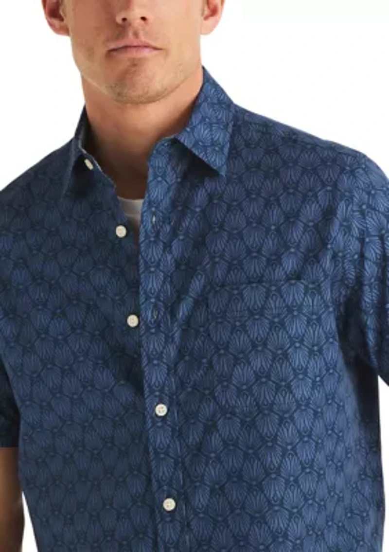 Men's Short Sleeve Shell Print Shirt